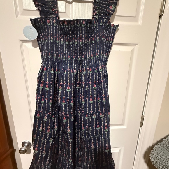 Hill House Ellie Nap Navy Floral Midi Dress - Picture 5 of 7